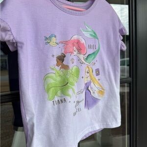 Disney Lavender Kids Tee with Princesses
